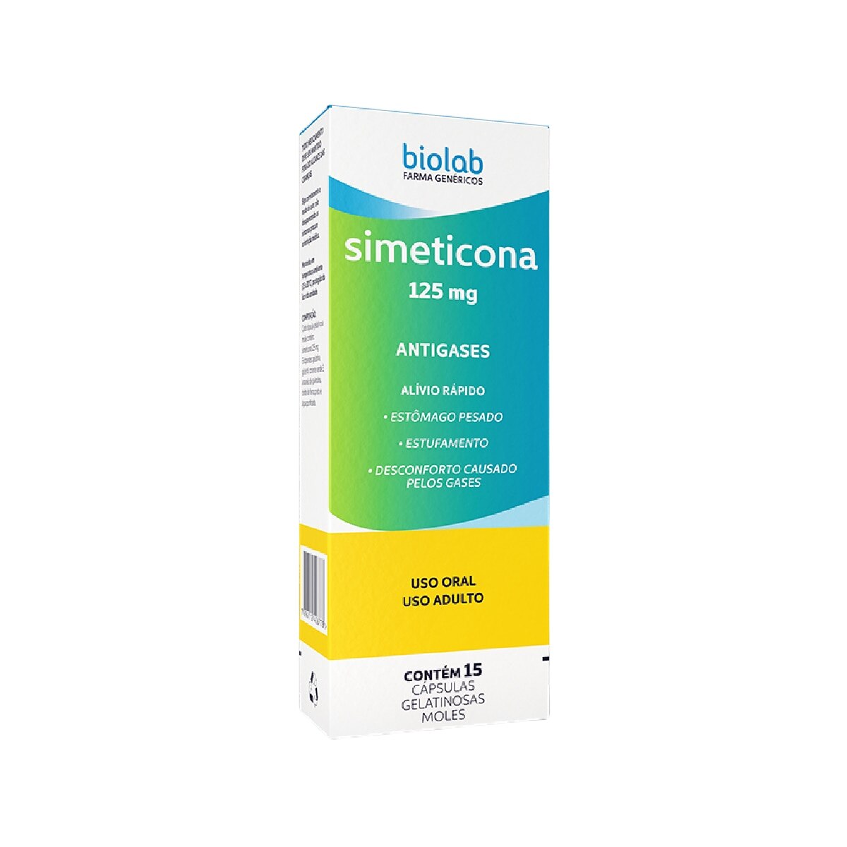Simeticona 125mg 15 Capsulas Biolab