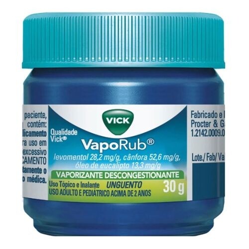 Descongestionante Vick VapoRub 28,2mg/g + 52,6mg/g + 13,3mg/g - 30g