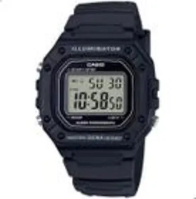 Relógio de Pulso Masculino Casio Digital Preto Prova D'Água W-218H-1AVDF