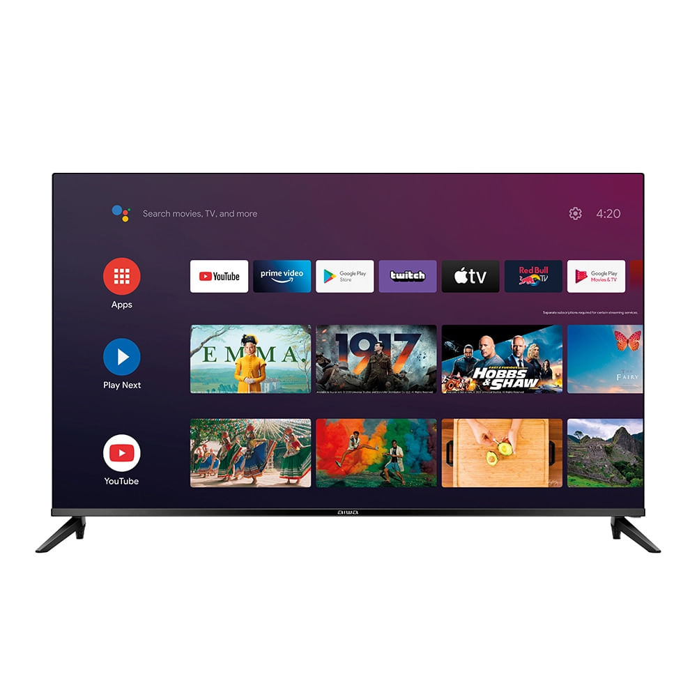 Smart TV AIWA 32” HD D-LED IPS Wi-Fi Bluetooth Google Assistente 2 HDMI 2 USB - AWS-TV-32-BL-02-A