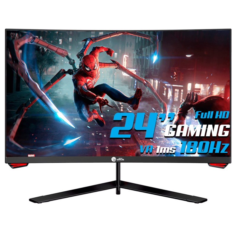 Monitor Gamer Ninja Sharingan 24 Pol Curvo Full HD 1ms 180Hz HDMI/DP MGN-003-24S V2