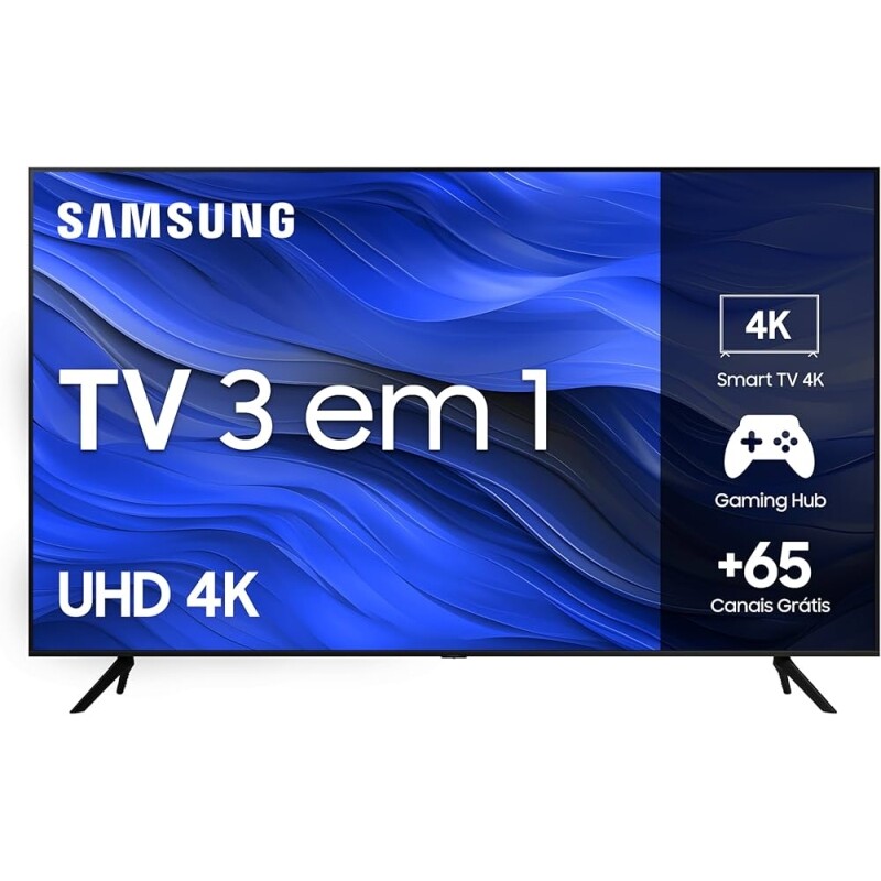 Smart TV 50" Samsung UHD 4K 3 HDMI 1 USB Bluetooth Wi-Fi Gaming Hub Tela sem limites Alexa built in - UN50CU7700GXZD