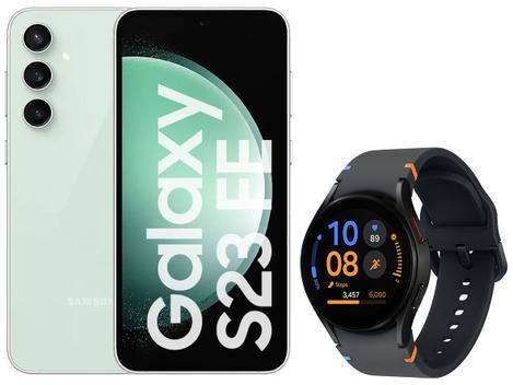 Samsung Galaxy S23 FE 5G 128GB + Smartwatch - Watch FE 40mm Preto 16GB Bluetooth