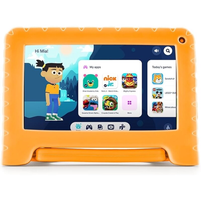 Tablet Infantil MI100 7 polegadas 64GB Android 13 4GB RAM Quad Core Wi-fi