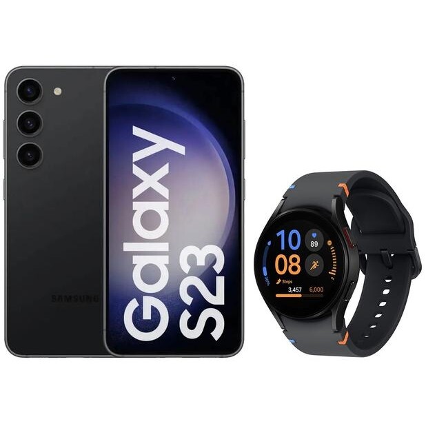 Smartphone Samsung Galaxy S23 256GB + Smartwatch - Watch FE 40mm Preto Bluetooth