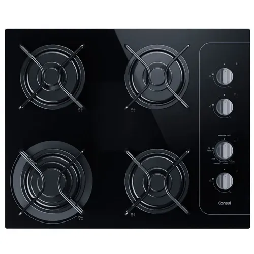 Cooktop Mesa de Vidro 4 Bocas a Gás Consul Facilite CD060AE