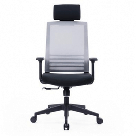 Cadeira Office KABUM! essentials CE350 Cinza Clara com Encosto De Cabeça Fixo Cilindro De Gás Classe 3 Base Em Nylon - KECE350CZC