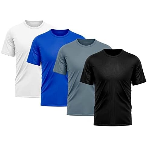 Kit 4 Camisetas Masculina Dry Fit Proteção Solar UV Básica Lisa Treino Academia