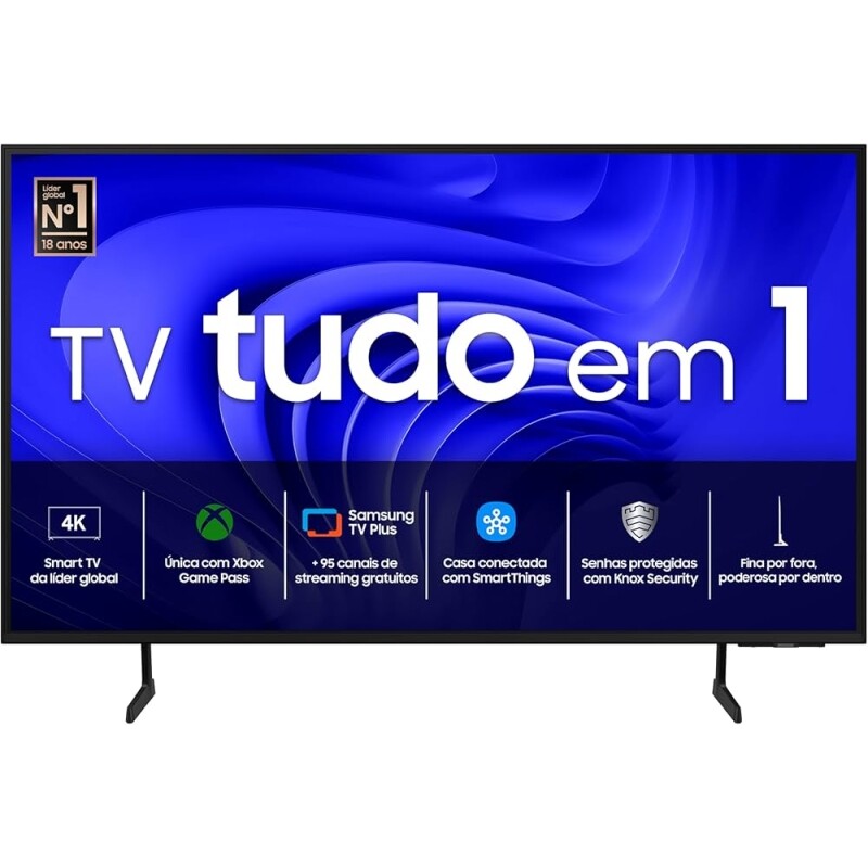 Smart TV 75" Samsung Crystal UHD 4K Dynamic Crystal Color Gaming Hub - 75DU8000