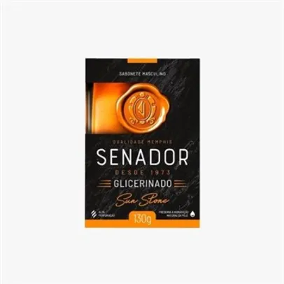 (R$4,99 cada) Sabonete Senador Stone Sun 130g - Embalagem com 12 Unidades