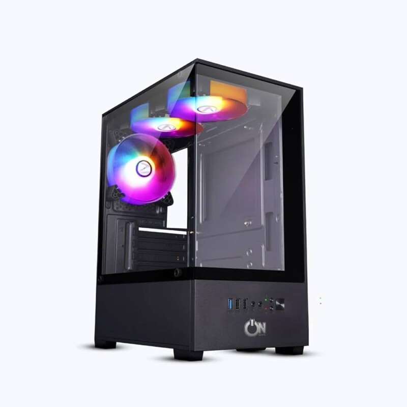 Gabinete Gamer ON Gaming ON-ARM-X3 Micro Atx Lateral de Vidro Temperado 3x Fans Preto - ARMX30000951