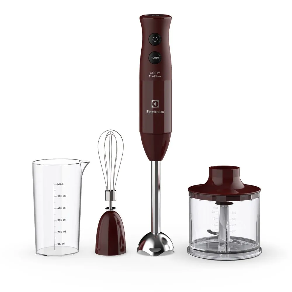 Mixer 3 em 1 Electrolux Vermelho Escuro 600W Haste em Inox e Tecnologia TruFlow (EIB21) - 127V