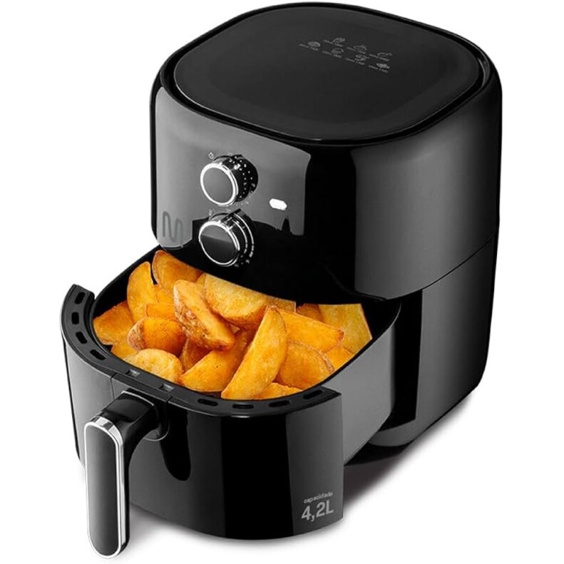 Fritadeira Elétrica Air Fryer 42L 1500W 127V Preto Multi - GO207