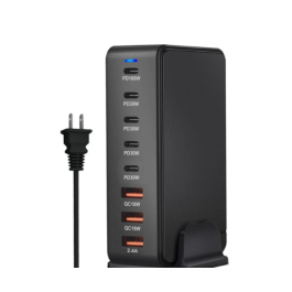 [Taxa inclusa] Carregador de Mesa Bakeey 268W com 8 saídas USB (3 USB-A + 5 USB-C) PD QC