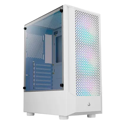 [APP] Gabinete Gamer Rise Mode Wave White, Mid Tower, ARGB, ATX, 3 Cooler Fan ARGB, Branco - RM-WA-BW-ARGB