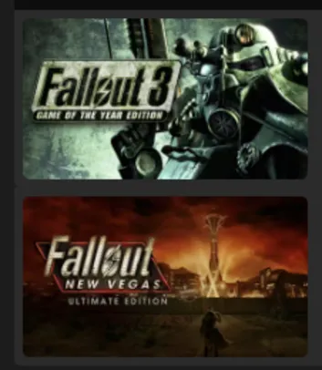 (Steam) Fallout 3 GOTY + Fallout New Vegas GOTY