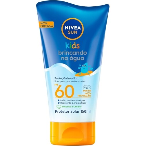 Protetor Solar Kids NIVEA SUN Brincando na Água FPS 60 150ml