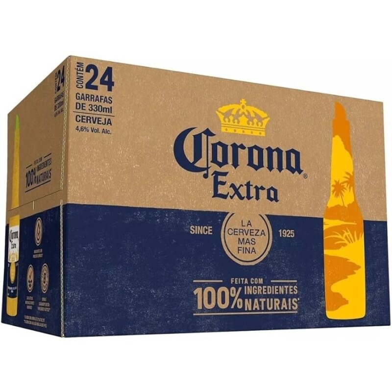 2 Packs Corona Long Neck 330ml com 24 unidades Cada