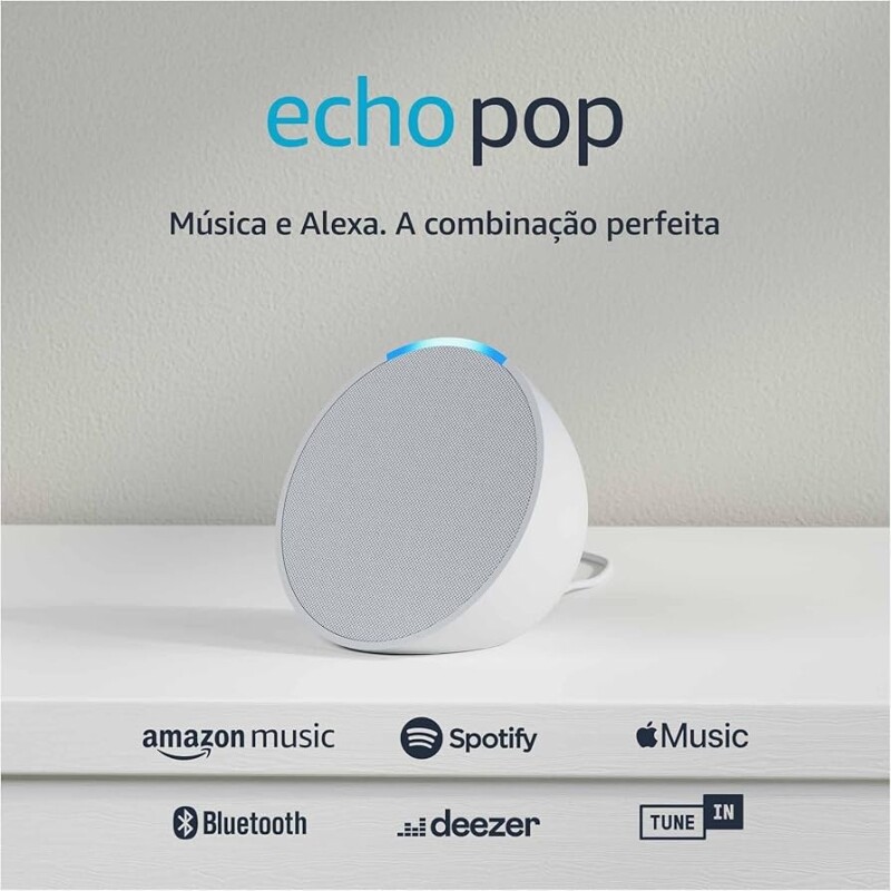 Smart Speaker Amazon Echo Pop Compacto com Alexa