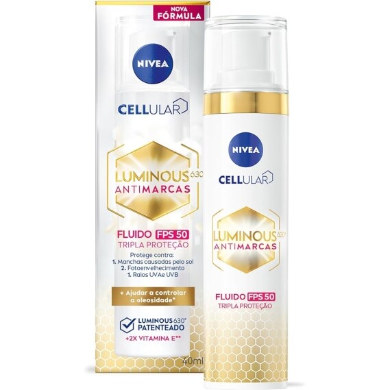 Protetor NIVEA Fluido Facial Cellular Luminous 630 FPS 50 - 40ml