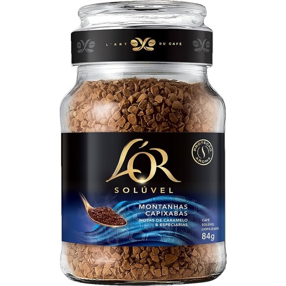 2 Unidades de L'or Café Solúvel Montanhas Capixabas Vidro 84g