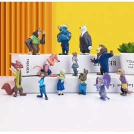 Conjunto de 12 figuras Zootopia