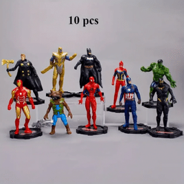 Conjunto 10 Figuras Colecionáveis dos Vingadores