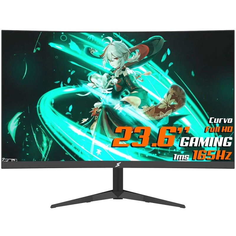 Monitor Gamer SuperFrame Precision Ultra 236 Pol CURVO Full HD Fast VA 1ms 165Hz FreeSync/G-Sync HDMI/DP SFP2412FHD V2