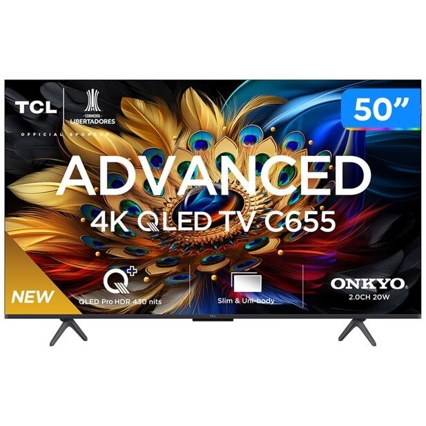 Smart TV 50 4K UHD QLED TCL 50C655 Wi-Fi