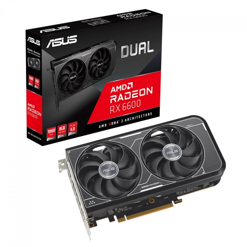 Placa De Vídeo Asus Dual AMD Radeon RX 6600 V3 8GB GDDR6 FSR Ray Tracing DUAL-RX6600-8G-V3