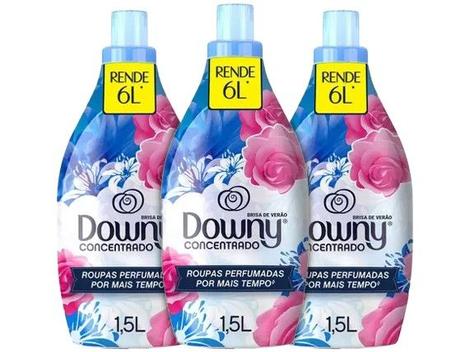 Kit Amaciante Downy Concentrado Brisa de Verão 1,5L 3 Unidades