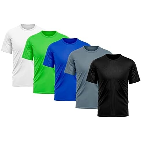 Kit 5 Camisetas Masculina Dry Fit Proteção Solar UV Básica Lisa