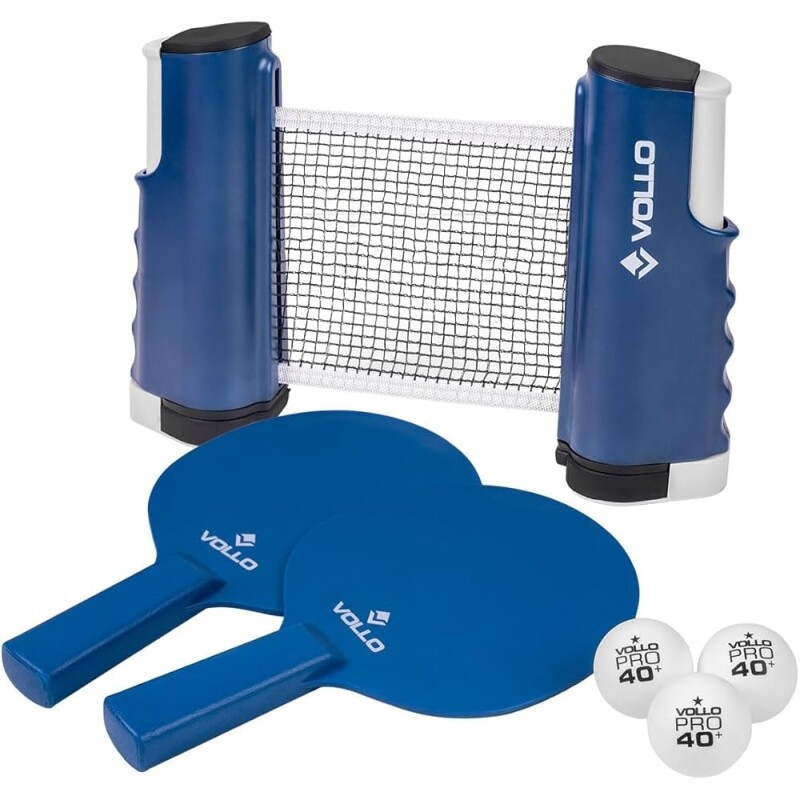 Kit Ping-Pong Vollo 2Raquete+3Bolas+Suporte/Rede VT810-R Unissex