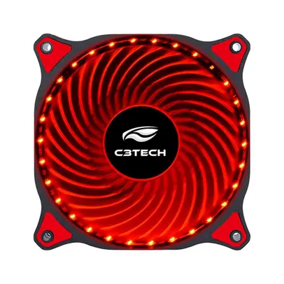 [APP] Ventoinha C3Tech F7-L130RD Storm Gaming Vermelho 120mm, Preto - F7-L130RD