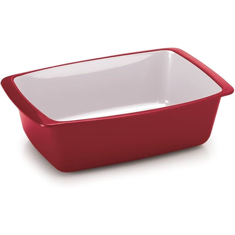 Travessa Retangular Duo Chef Plasútil Vermelho 460ml