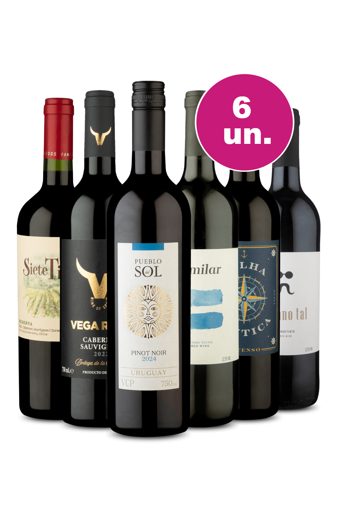 Kit 6 Vinhos - Red Wine