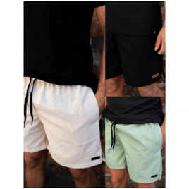 Kit 3 Shorts Linho Confort Com Bolso