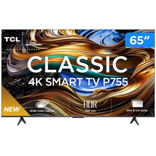 Smart TV TCL LED 65 4K Wi-Fi HDR 10+ UHD Google TV - 65P755