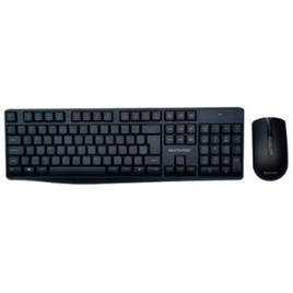 Kit Multi Teclado e Mouse Sem Fio Slim 1600 DPI Conexão USB e 2.4Ghz com Pilhas Inclusas Preto - TC270