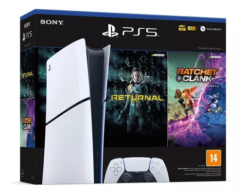 [Carão ML/ MEli +]Console Playstation 5 Slim Digital Bundle Returnal + Ratchet & Clank