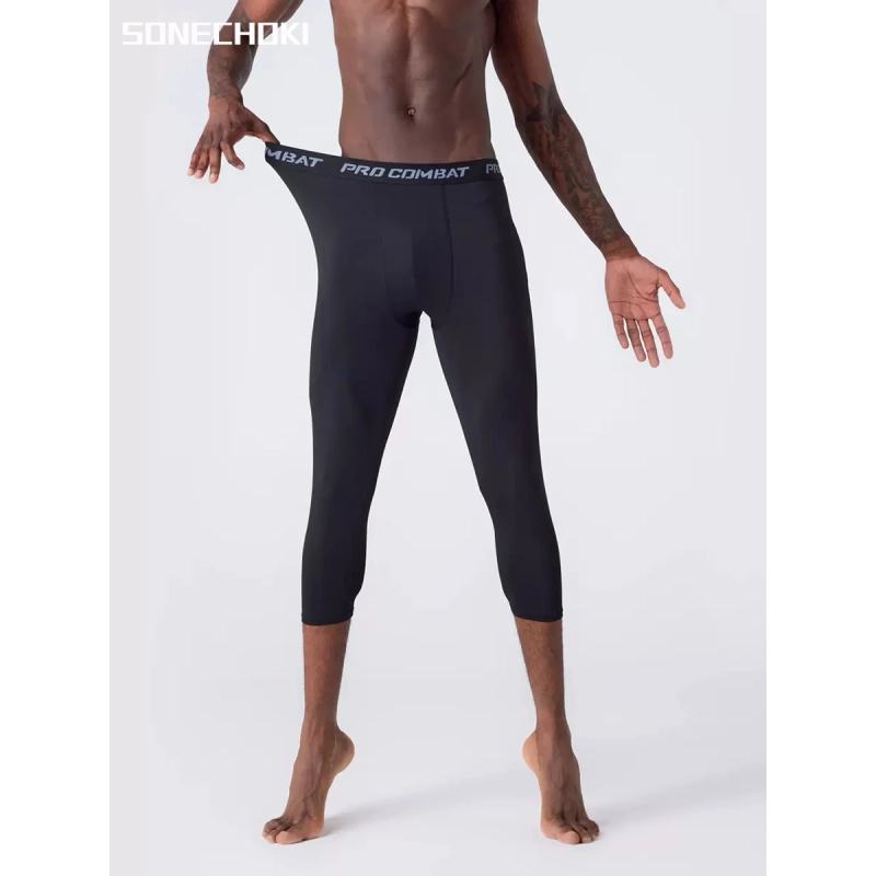 SONECHOKI Calça de Compressão Masculina Esportiva