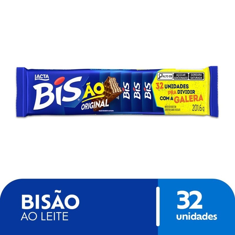 2 Unidades Bisão Original Ao Leite 201,6g