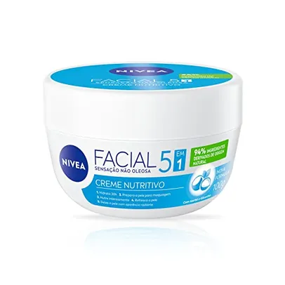 (REC)NIVEA Creme Facial Nutritivo 100g - Sua fórmula à base de água, Karité e Vitaminas hidrata por 30h sem deixar a pele oleosa