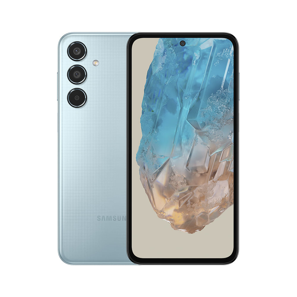 Celular Samsung Galaxy M35 5G, Câmera Tripla até 50MP, Selfie 50MP, Tela Super AMOLED + 6.6 120Hz, 256GB, 8GB RAM Azul