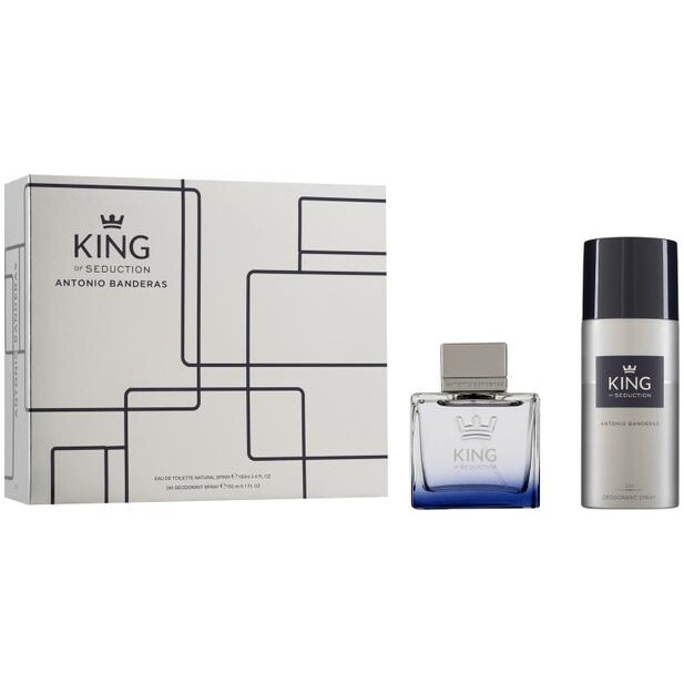 Conjunto Perfume Antonio Banderas King of Seduction Duo Masculino EDT 100ml + Desodorante 150ml