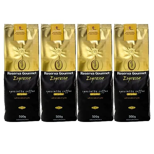 Kit Café Especial em Grãos, Bourbon Amarelo Reserva Gourmet, 4 Pct de 500g, Torra Fresca, Direto da Fazenda