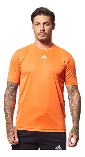 Camiseta Masculina Treino Básica de Poliéster Adidas