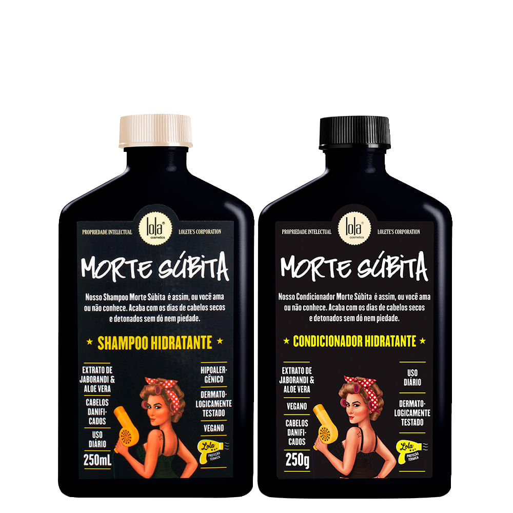 Kit Lola Cosmetics Hidratação Morte Súbita - Shampoo 250 ml + Condicionador 250 g