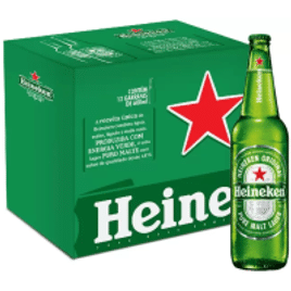 Cerveja Heineken Puro Malte Pilsen - 12 Unidades Garrafa 600ml