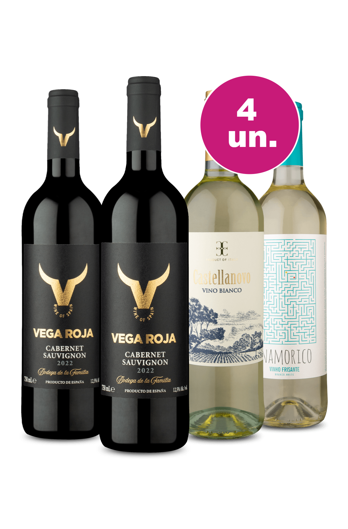 Kit 4 Vinhos por 99 - Meio Secos - Oferta Insana